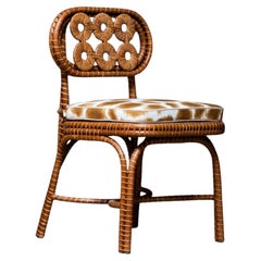Bridget Chair in Stained Rattan, Plywood and HR Foam by POPUS EDITIONS