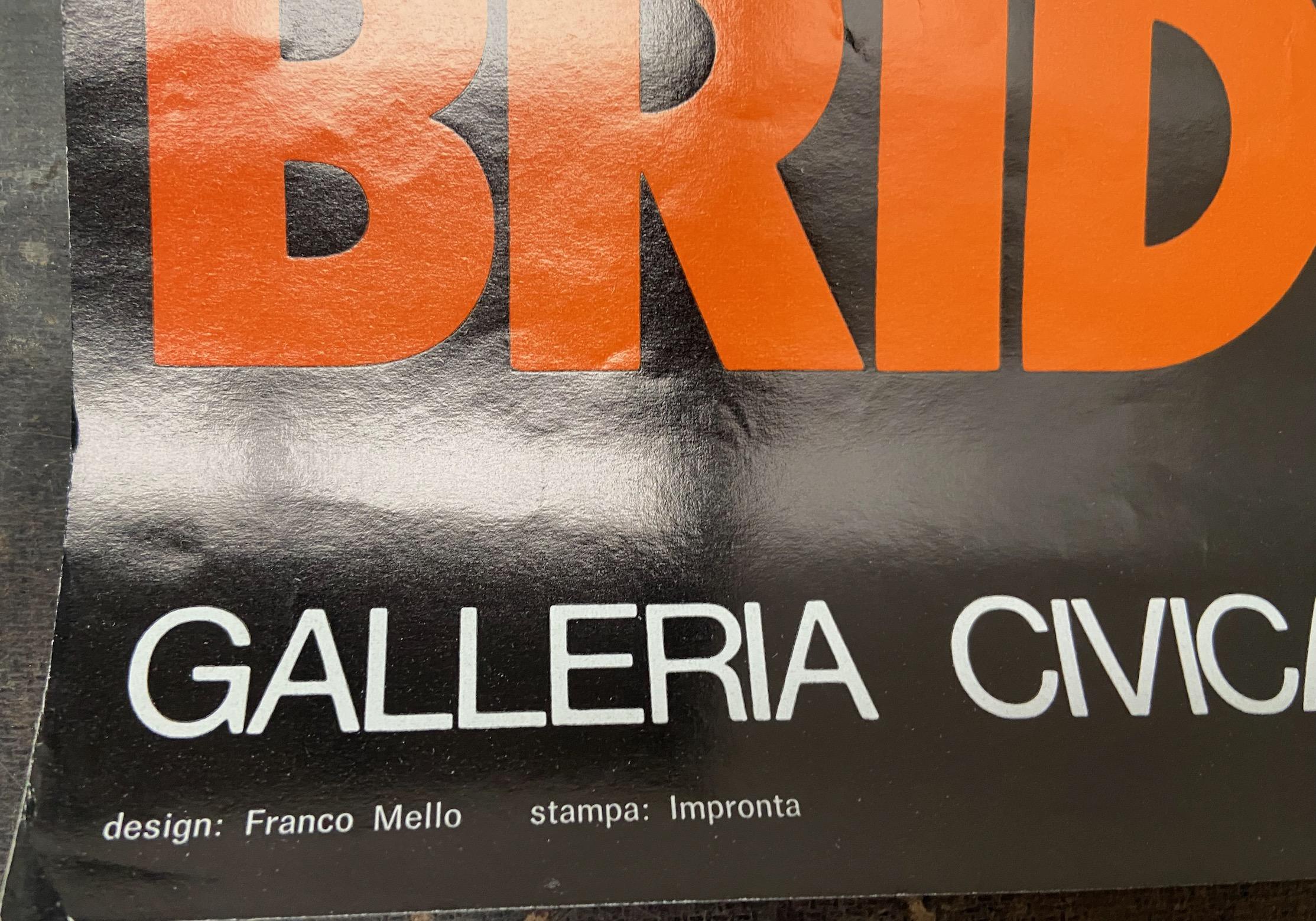 Molto bello! Bridget Riley, manifesto originale della mostra del 1971 disegnato da Franco Mello. 
I nostri tempi di gestione sono solitamente molto più brevi di quelli annunciati.