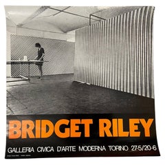 Bridget Riley, original Ausstellungsplakat aus dem Jahr 1971, entworfen von Franco Mello