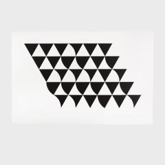 Bagatelle 1  Bridget Riley abstract Black and White Pattern Signed Print