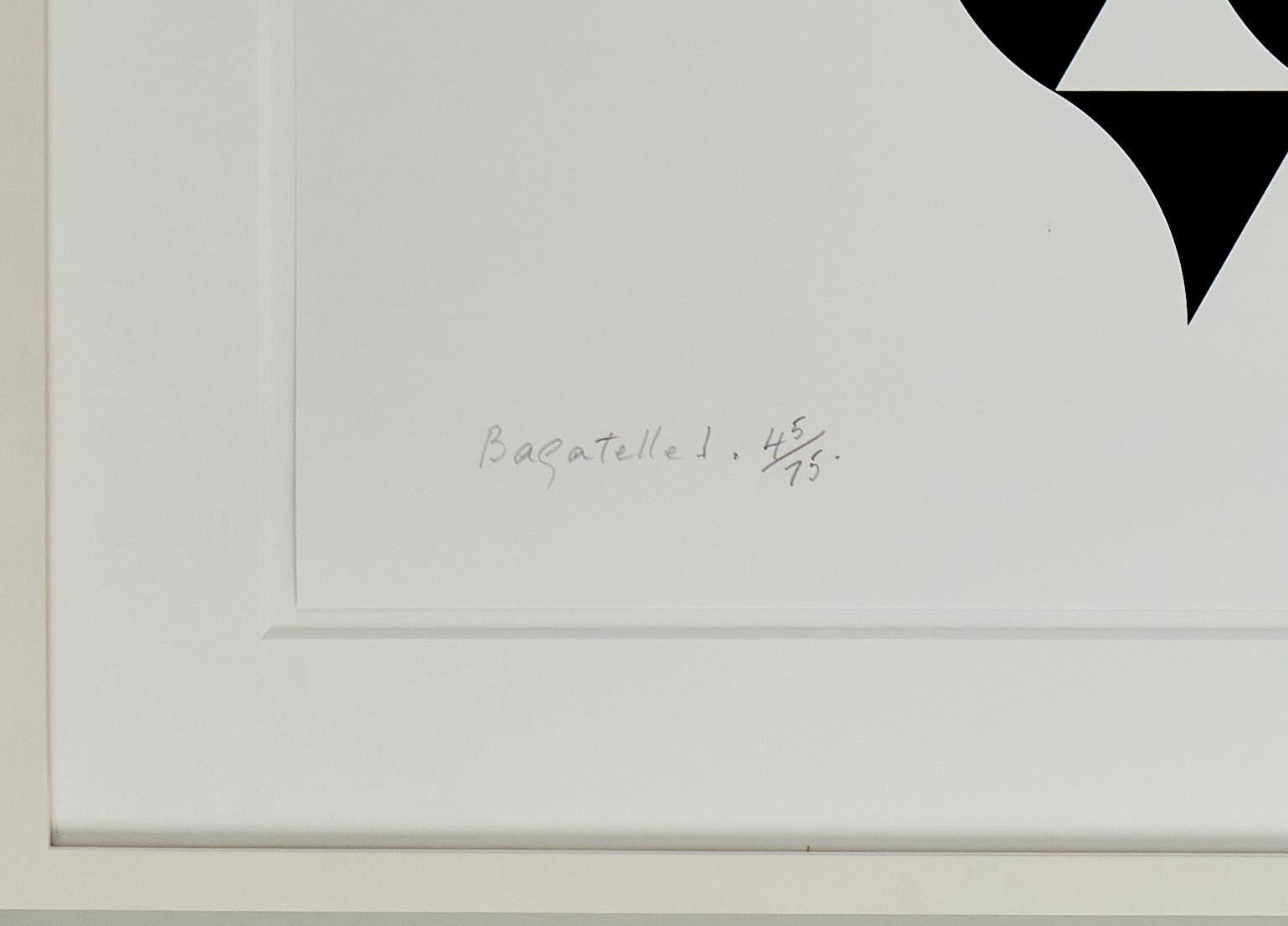 Bagatelle 1 - Gray Abstract Print by Bridget Riley