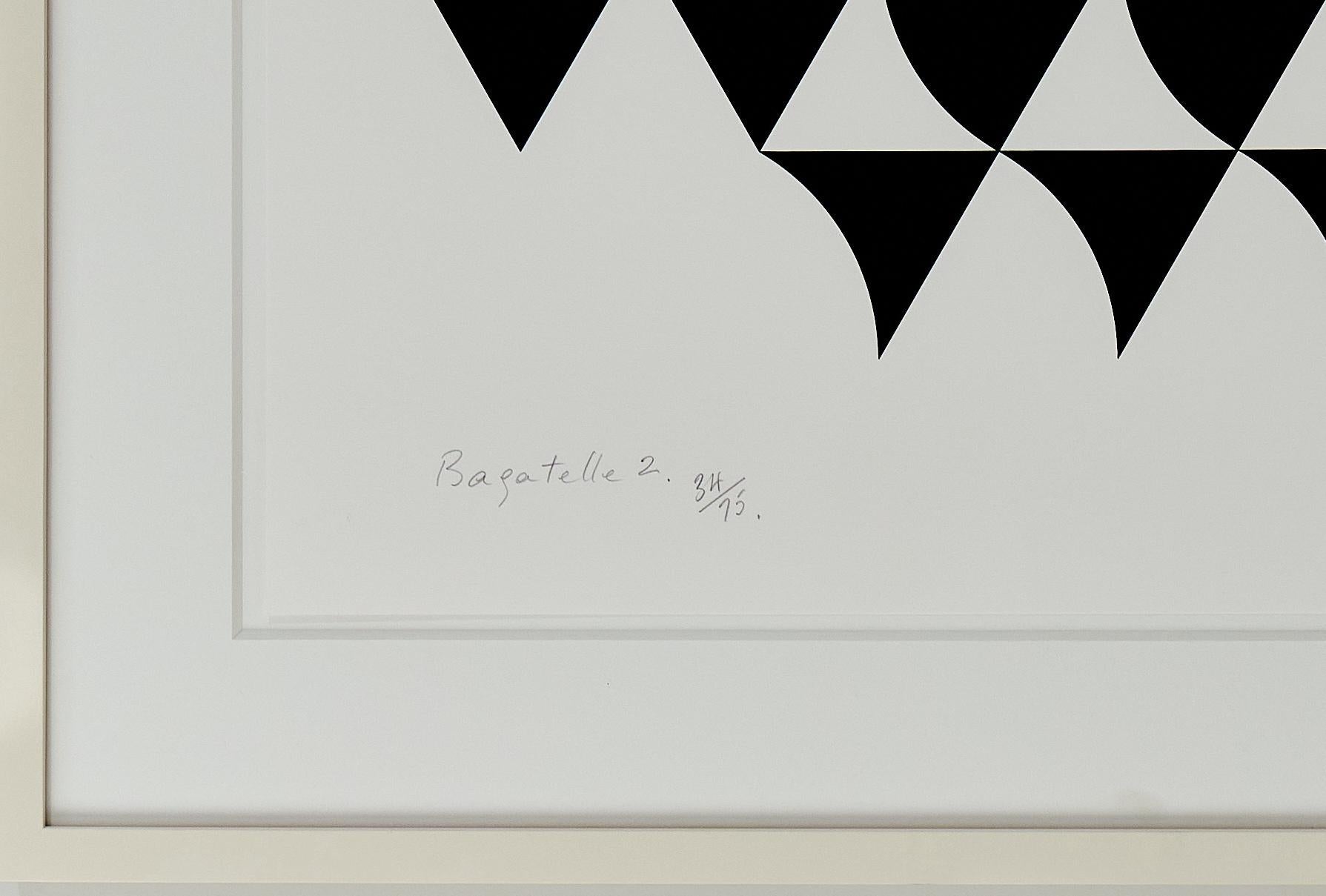 Bagatelle 2 - Gray Abstract Print by Bridget Riley
