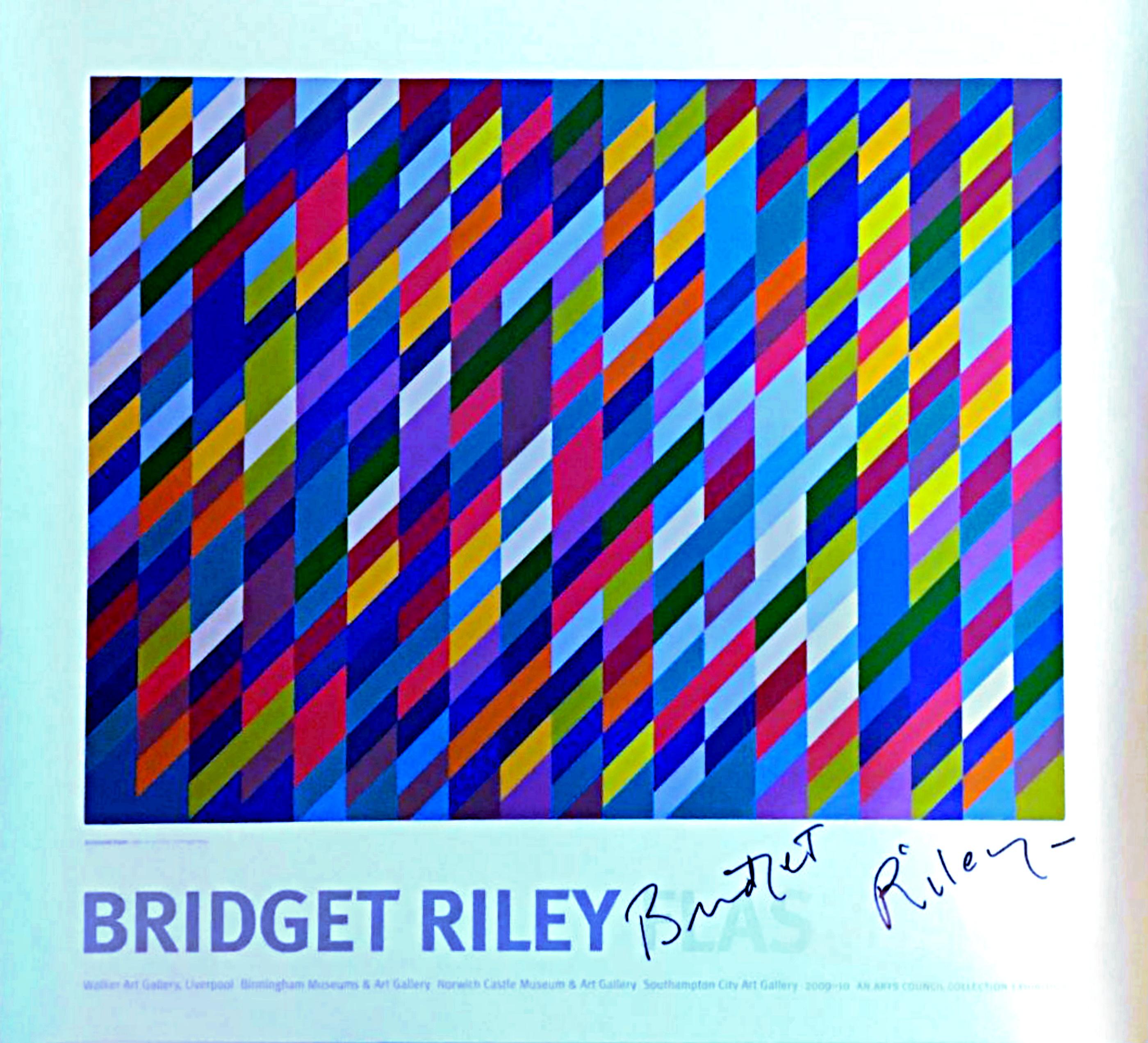 Bridget Riley Hand Signed by Bridget Riley Geometric Abstraction British Op Art 