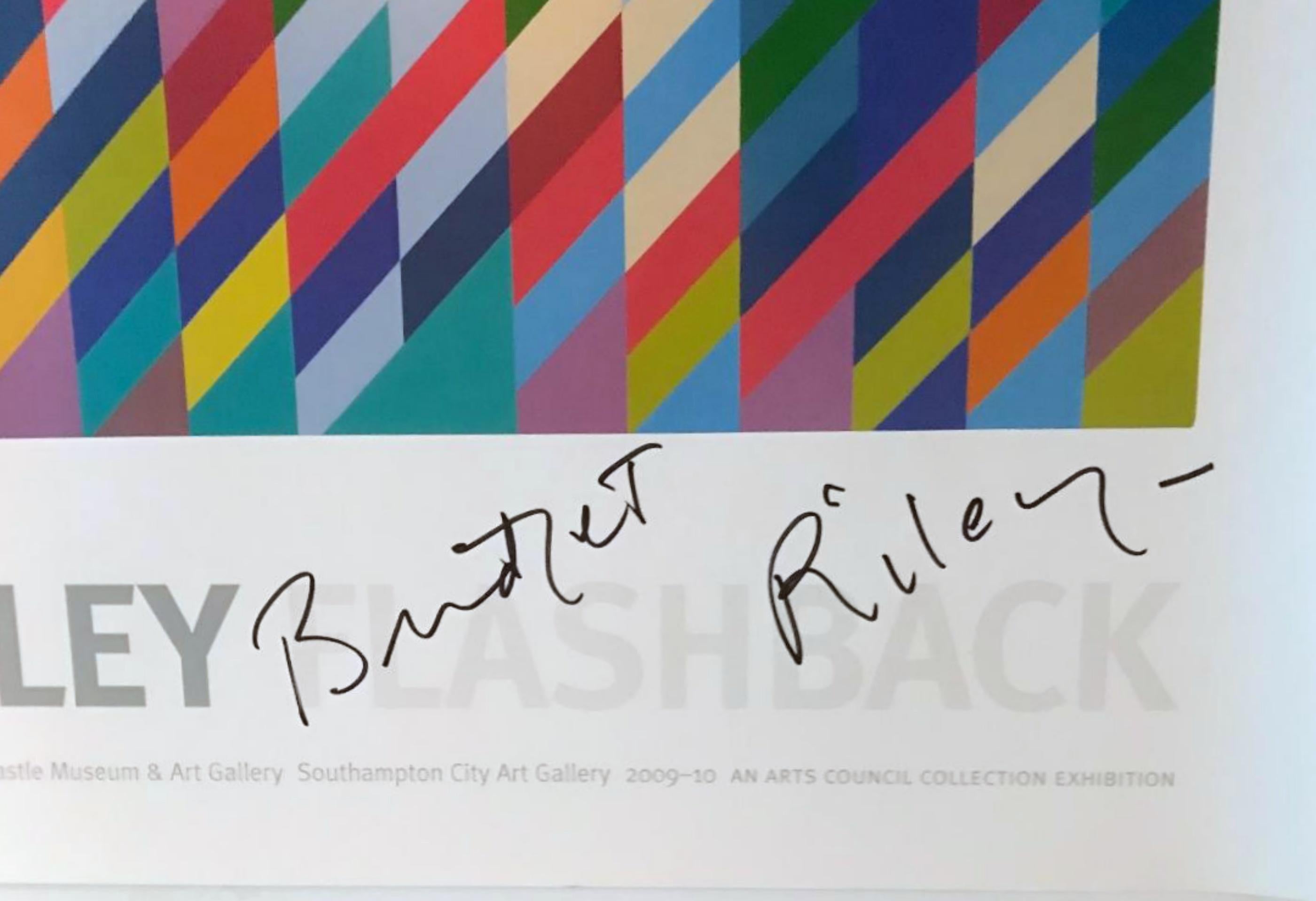 Bridget Riley Hand Signed Offset lithograph print UK, Abstraction British Op Art For Sale 1