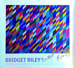 Bridget Riley Hand Signed Offset lithograph print UK, Abstraction British Op Art