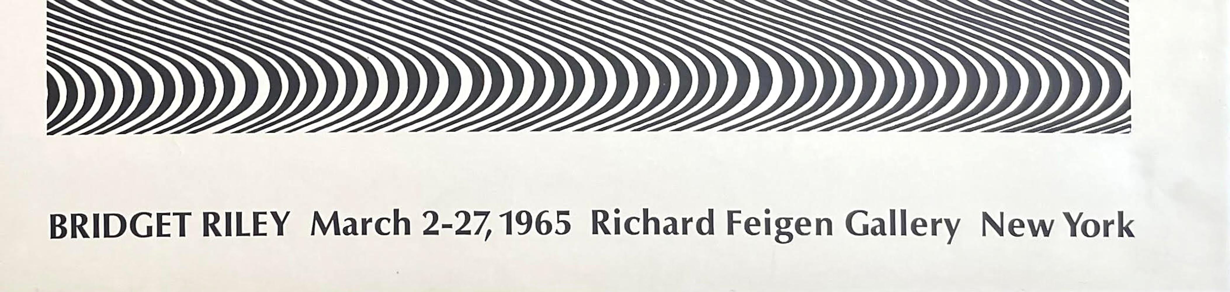 Bridget Riley, Rara impresión histórica LT Ed Richard Feigen Gallery 1965 Op Art en venta 1