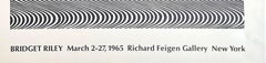 Bridget Riley - Rare historic LT Ed Richard Feigen Gallery 1965 Op Art print
