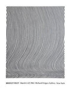 Bridget Riley, Rare historic LT Ed Richard Feigen Gallery 1965 Op Art print