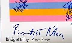 Bridget Riley - Rose, Rose (Hand Signed by Bridget Riley and Olympic medalists)