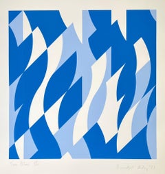 Bridget Riley – Two Blues – hand-signed Screenprint in colours on wove paper