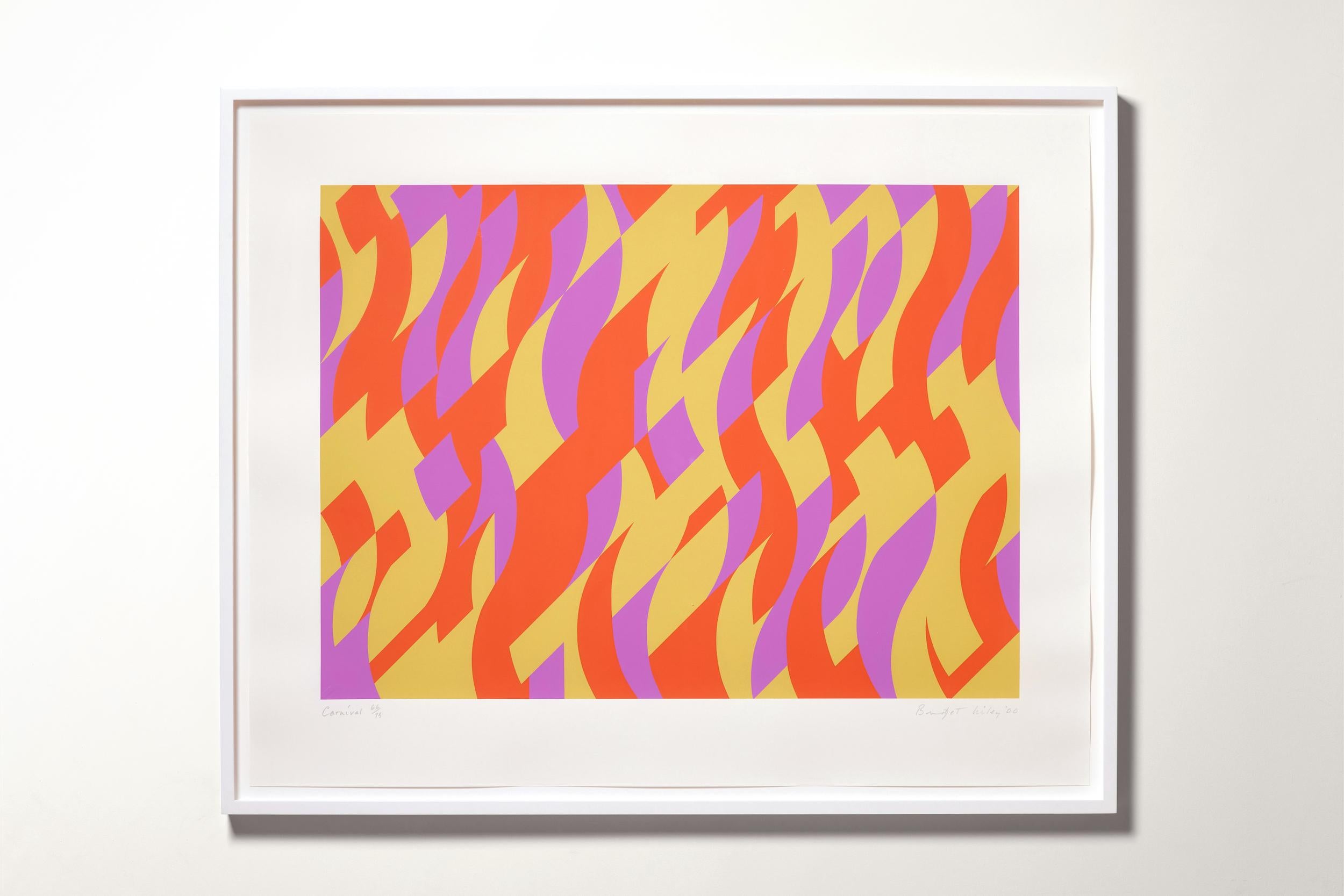 Carnival -- Screen Print, Abstract, Op Art by Bridget RIley For Sale 1