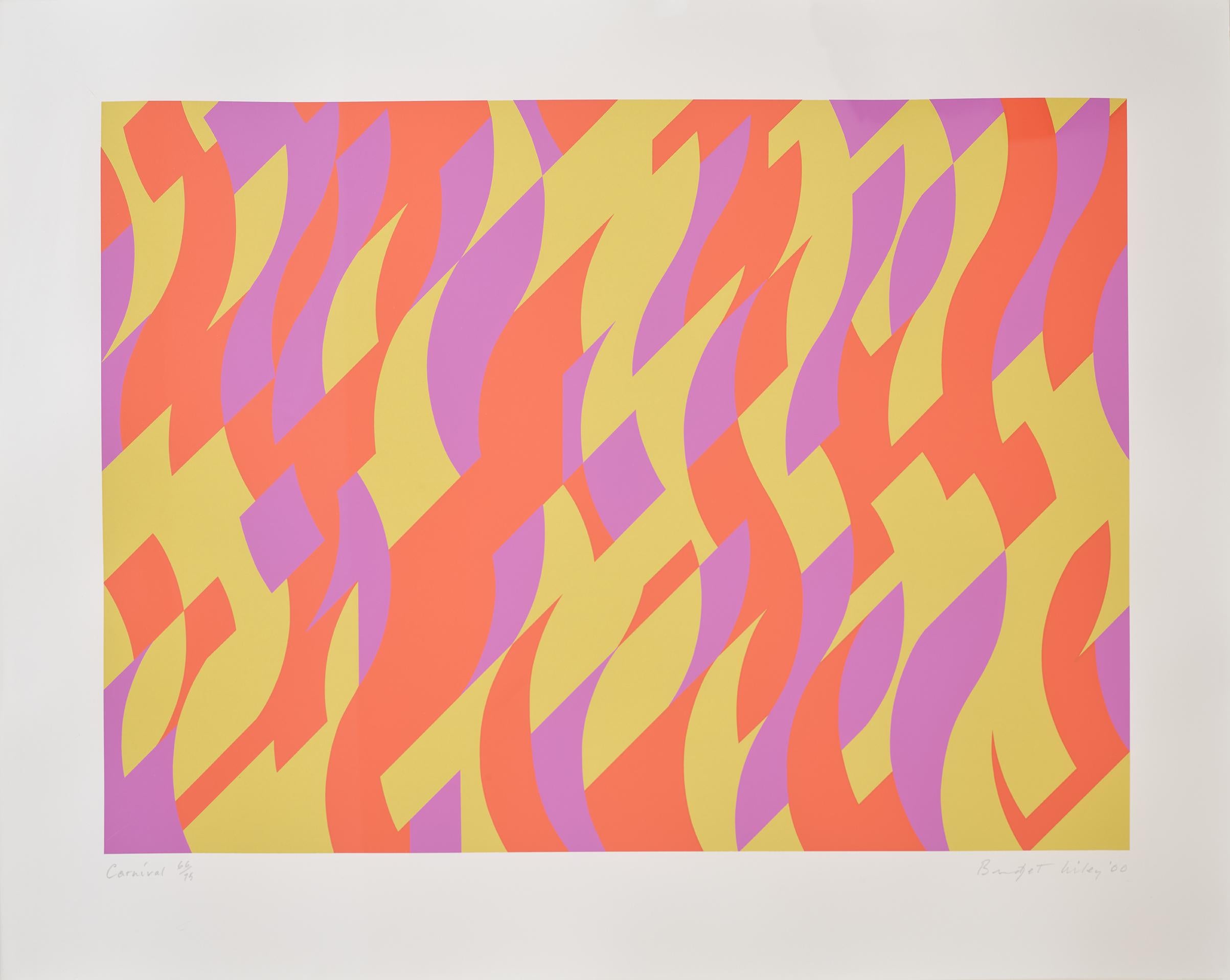 Carnevale -- Serigrafia, Arte astratta, Op di Bridget Riley in vendita 1