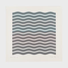 Coloured Greys (2)  Bridget Riley Female British Artist, Abstract Pattern Print