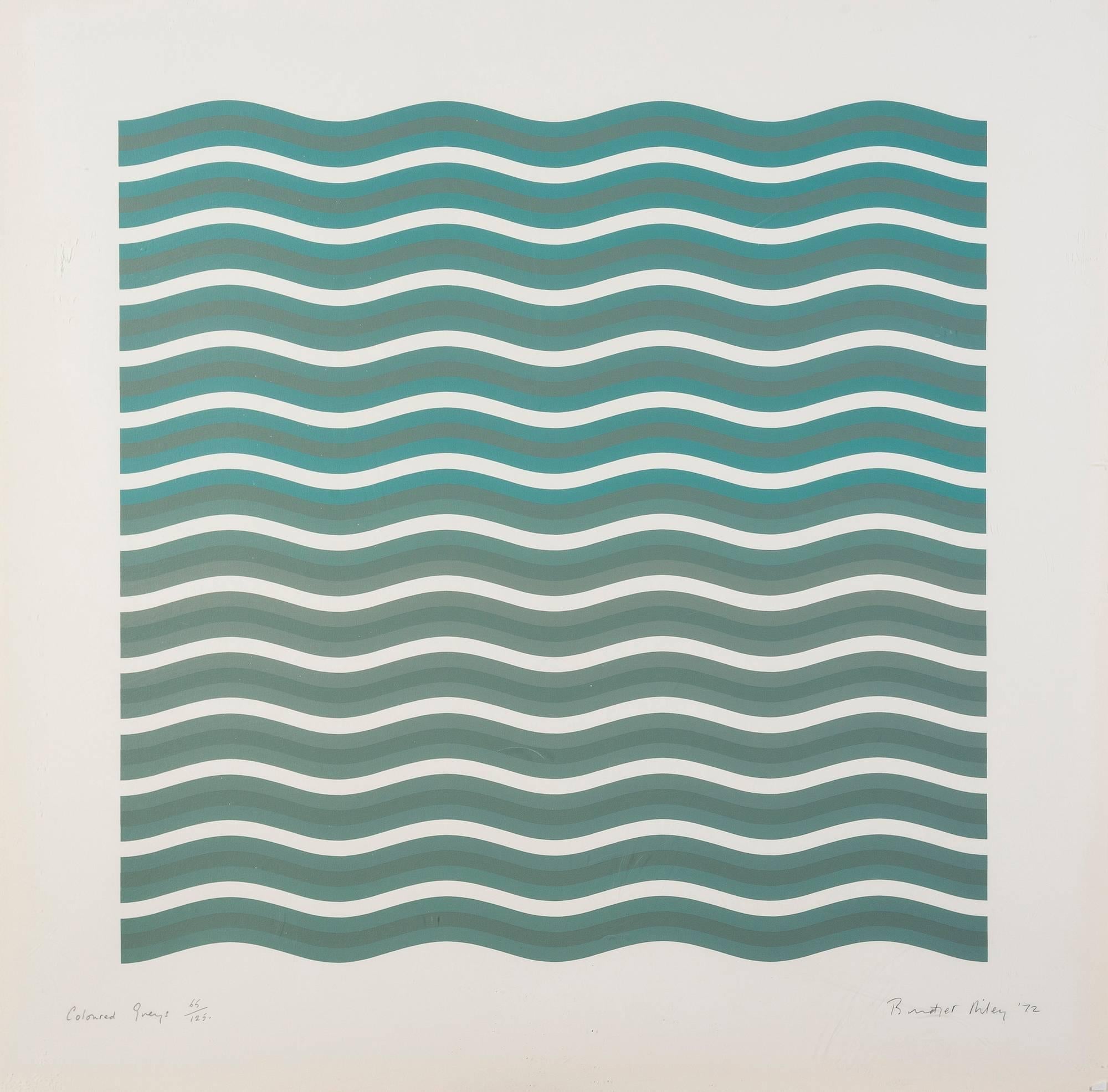 Coloured Greys [2], 1972
Bridget Riley
Screenprint in colours, on wove paper
Signed, titled, dated and numbered from the edition of 125
Printed by Kelpra Studio, London
Image: 56.9 × 57.2 cm (22.4 × 22.5 in)
Sheet: 72.6 × 73.4 cm (28.6 × 28.9