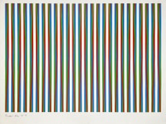 Firebird - Sérigraphie abstraite, Op Art de Bridget RIley