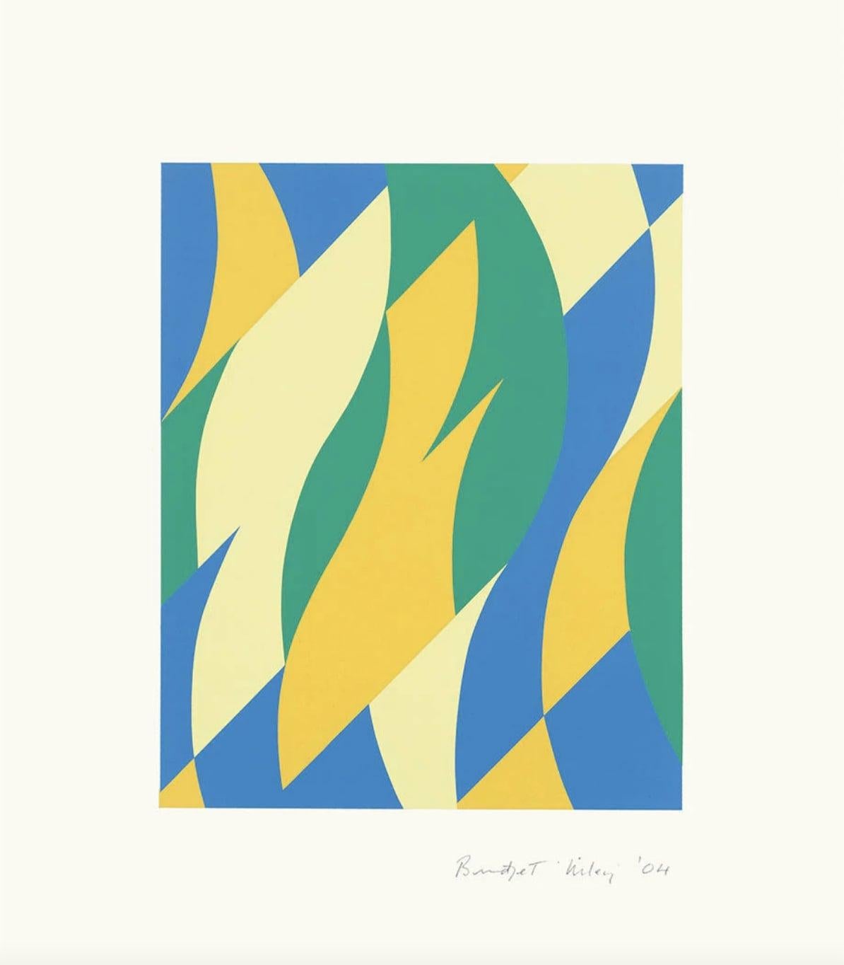 Bridget Riley Rose Horizontal Screen Print Stripes Patterns Op 