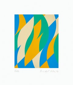 Fold -- Paraventdruck, Abstrakt, Op Art von Bridget RIley