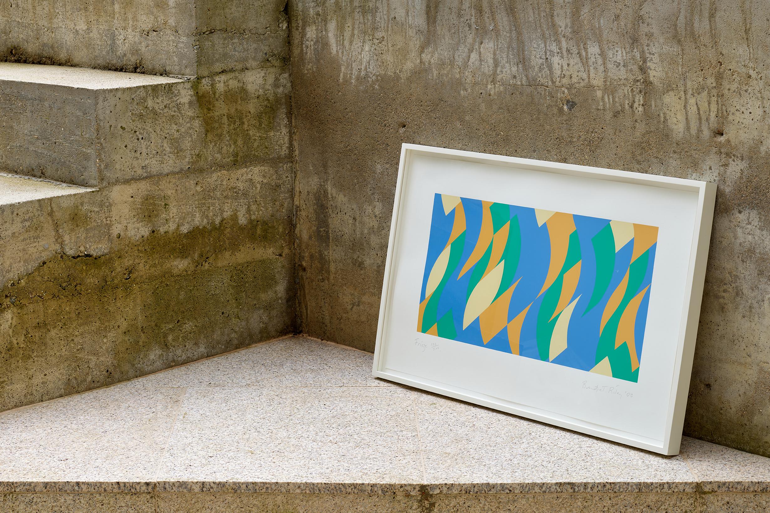 Frieze, 2000
Bridget Riley

Serigrafia a colori, su carta intelata
Firmato, datato, intitolato e numerato da un'edizione di 200 esemplari (più 20 prove d'artista).
Stampato da Sally Gimson Artizan Editions, Hove
Pubblicato da Dia Center for the