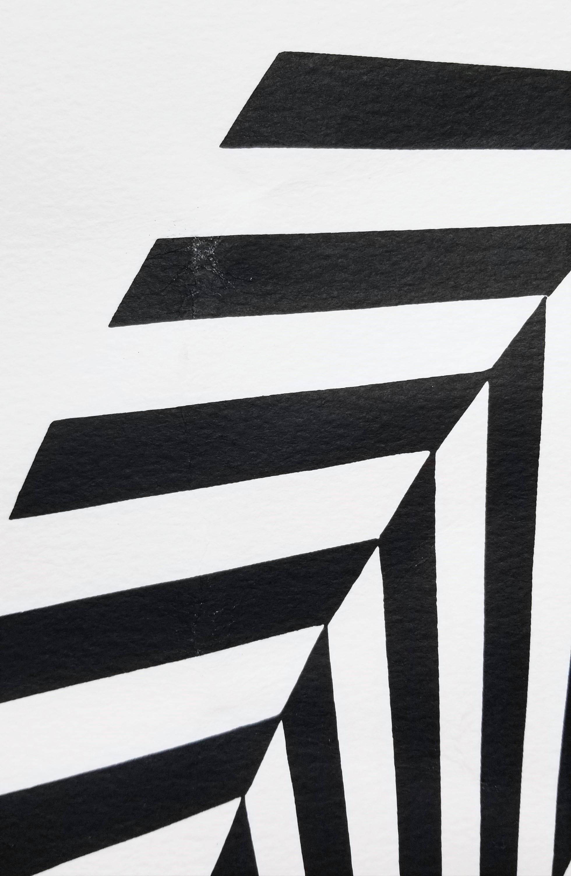 Hayward Gallery (Blaze 4) Poster /// Bridget Riley Abstract Geometric Striped Op 9