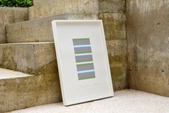 Intervalos 3: Azul/Verde -- Rayas, Patrones, Op Art de Brigdet Riley