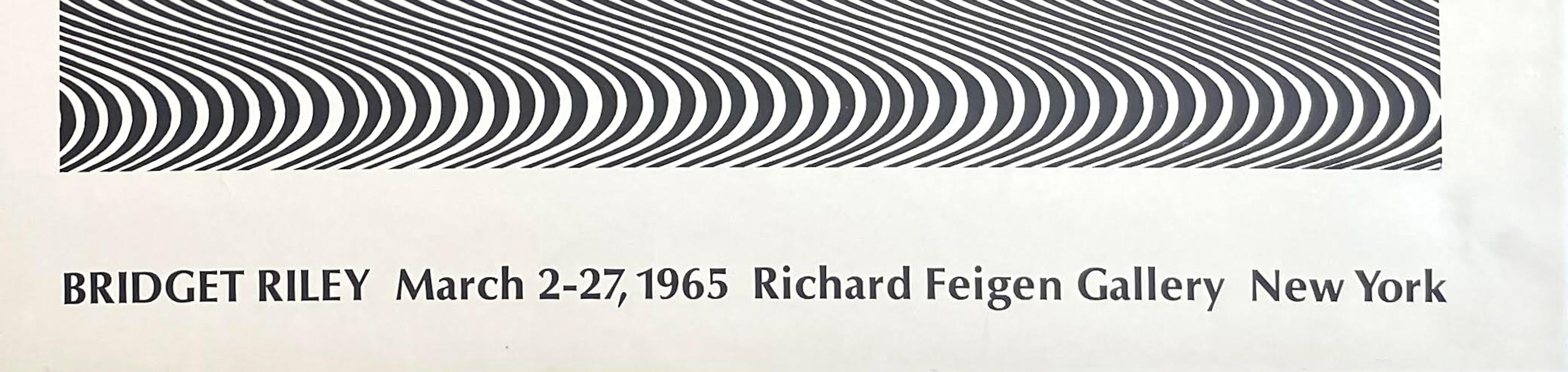 Richard Feigen Gallery 1965 Op Art poster - Print by Bridget Riley