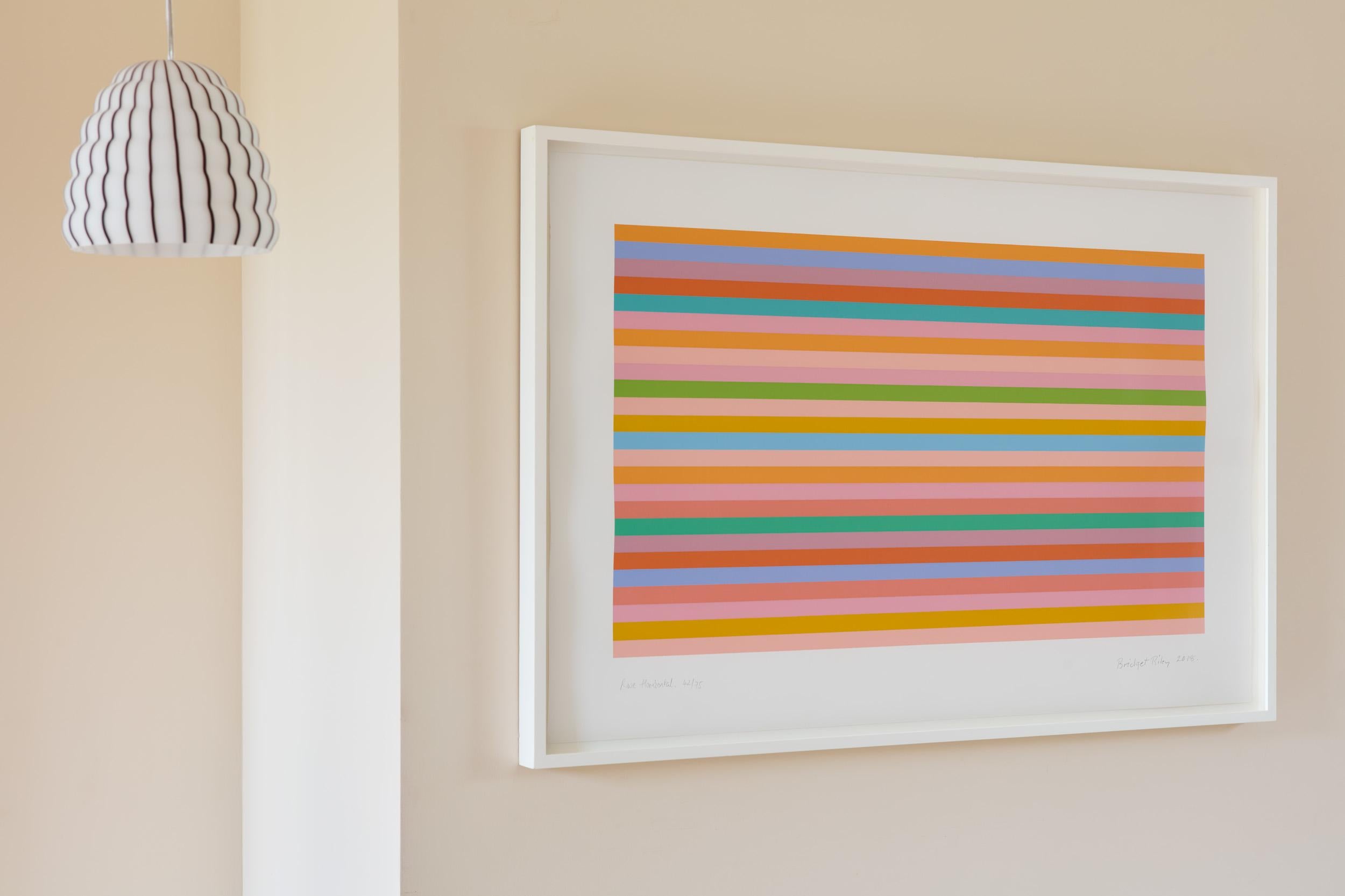 Rosa Horizontal -- Serigrafía, Rayas, Patrones, Op Art de Bridget Riley en venta 3