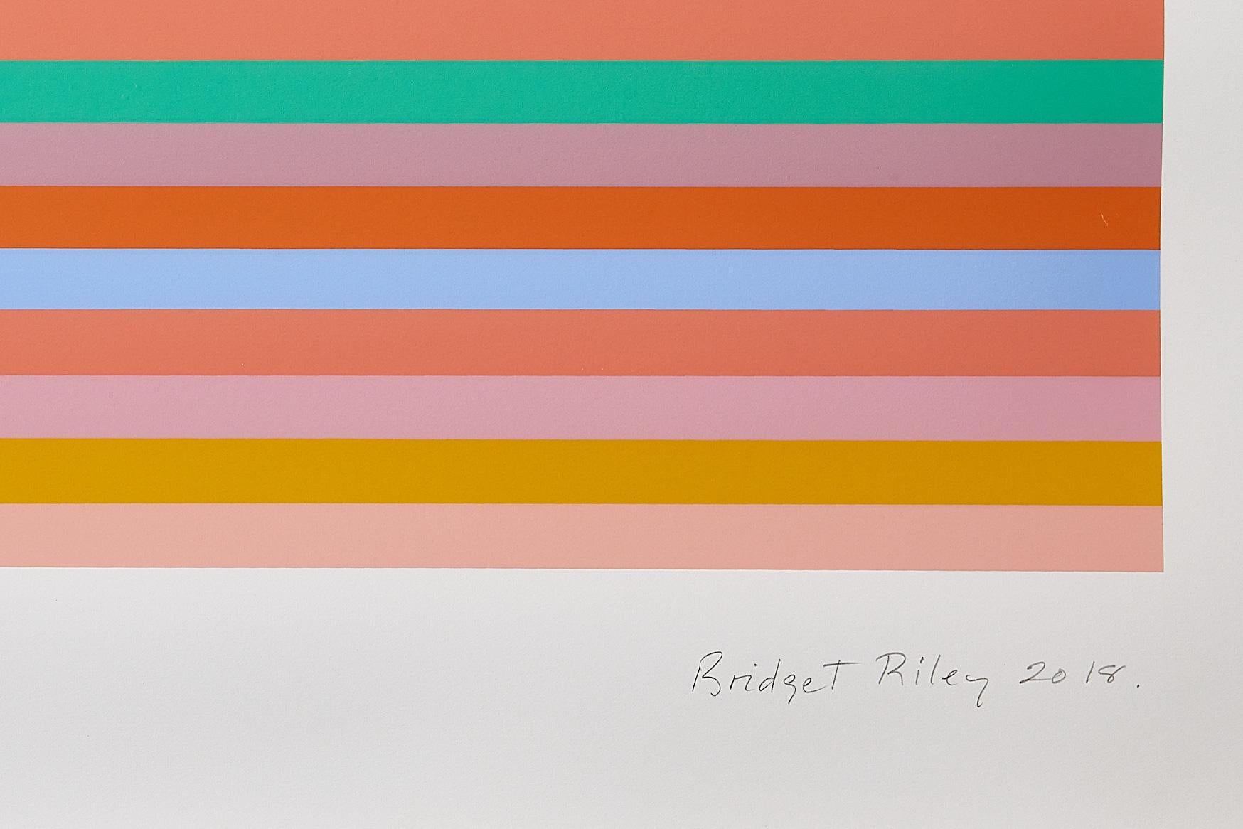 Rose Horizontal -- Screen Print, Stripes, Patterns, Op Art by Bridget Riley For Sale 2