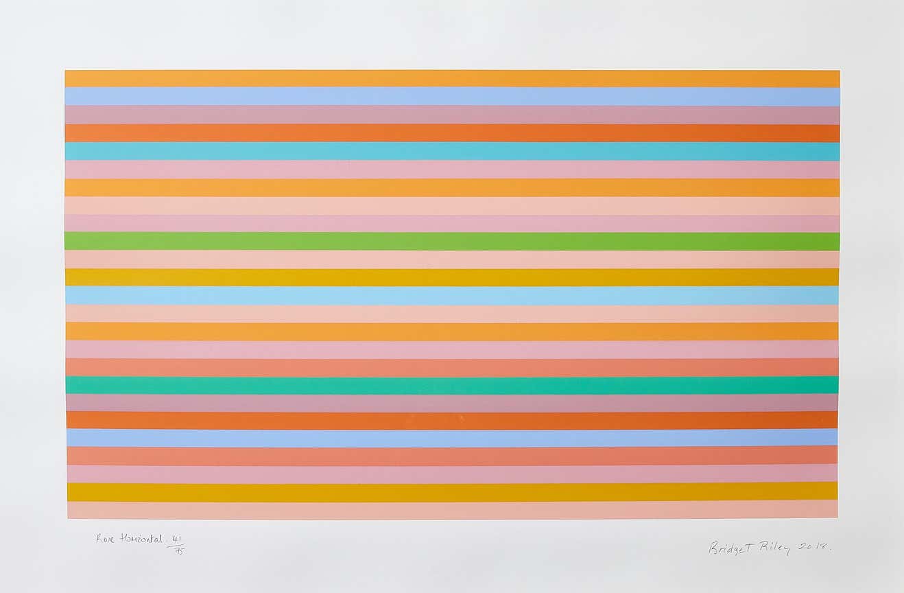 Bridget Riley - Rose Horizontal -- Screen Print, Stripes, Patterns, Op ...