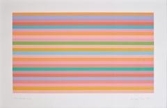 Rosa Horizontal -- Serigrafía, Rayas, Patrones, Op Art de Bridget Riley