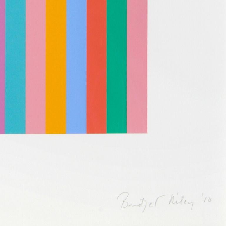 Sideways -- Screen Print, Stripes, Bright Colors, Op Art by Bridget Riley For Sale 1