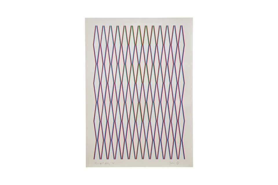 Bridget Riley - Frieze -- Screen Print, Abstract, Op Art by Bridget ...