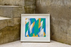 Inizio -- Serigrafia, astratto, colori vivaci, Op Art di Bridget Riley