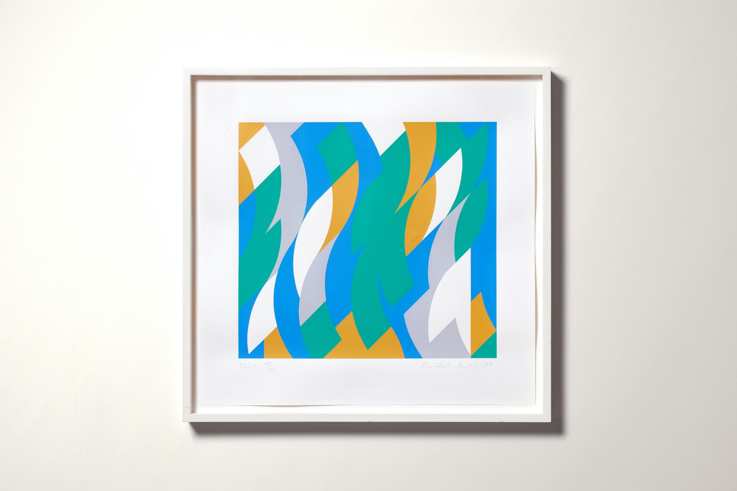 Start -- Screen Print, Abstract, Bright Colors, Op Art by Bridget Riley For Sale 3