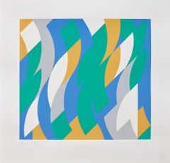 Inicio -- Serigrafía, Abstracto, Colores Brillantes, Op Art de Bridget Riley