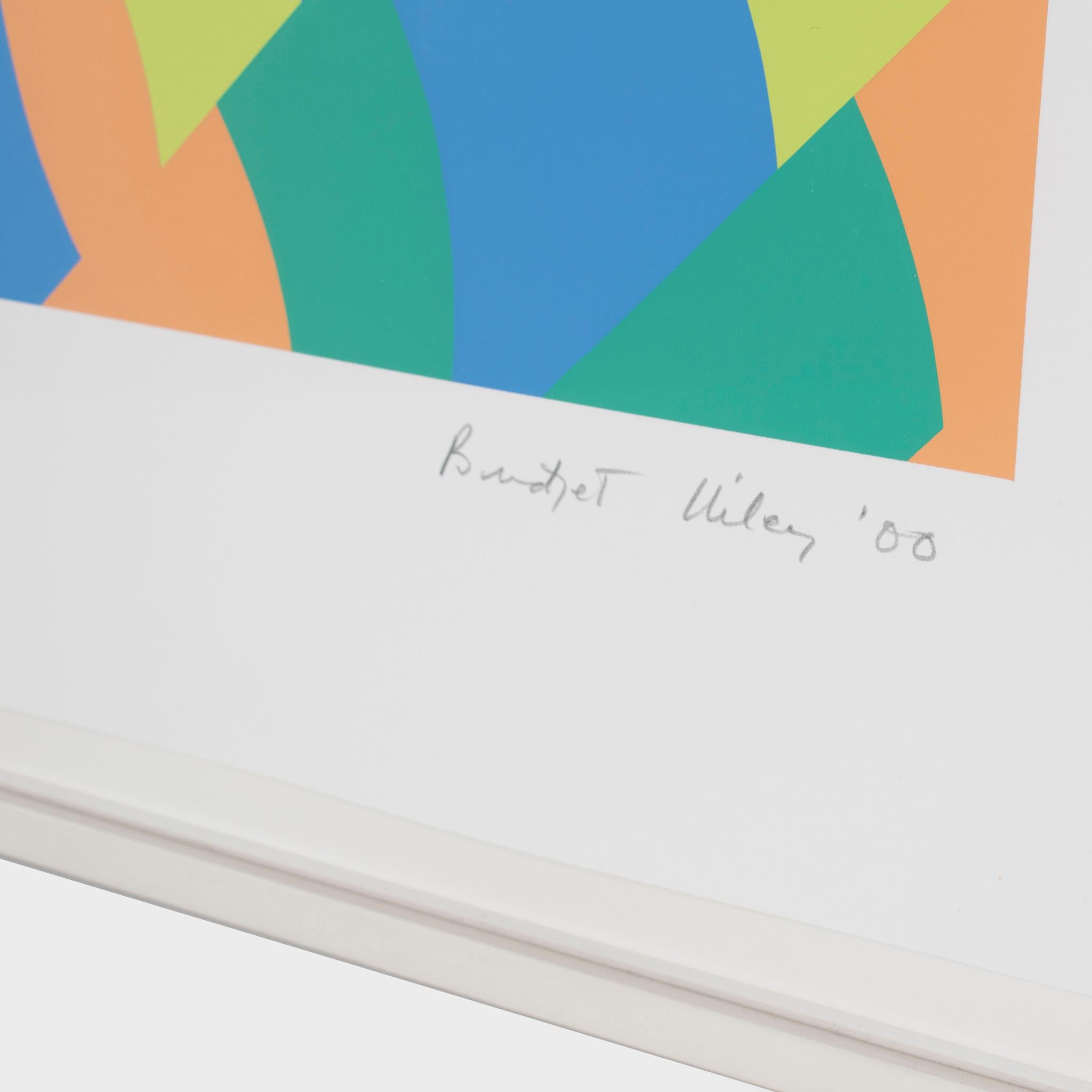 Sylvan  Bridget Riley Frammento di disegno astratto luminoso serigrafato firmato in vendita 3