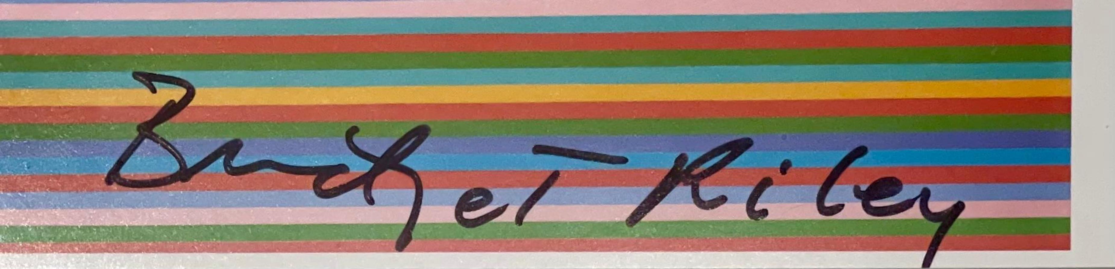 Untitled art card (hand signed by British Op Art pioneer Bridget Riley), Framed For Sale 2