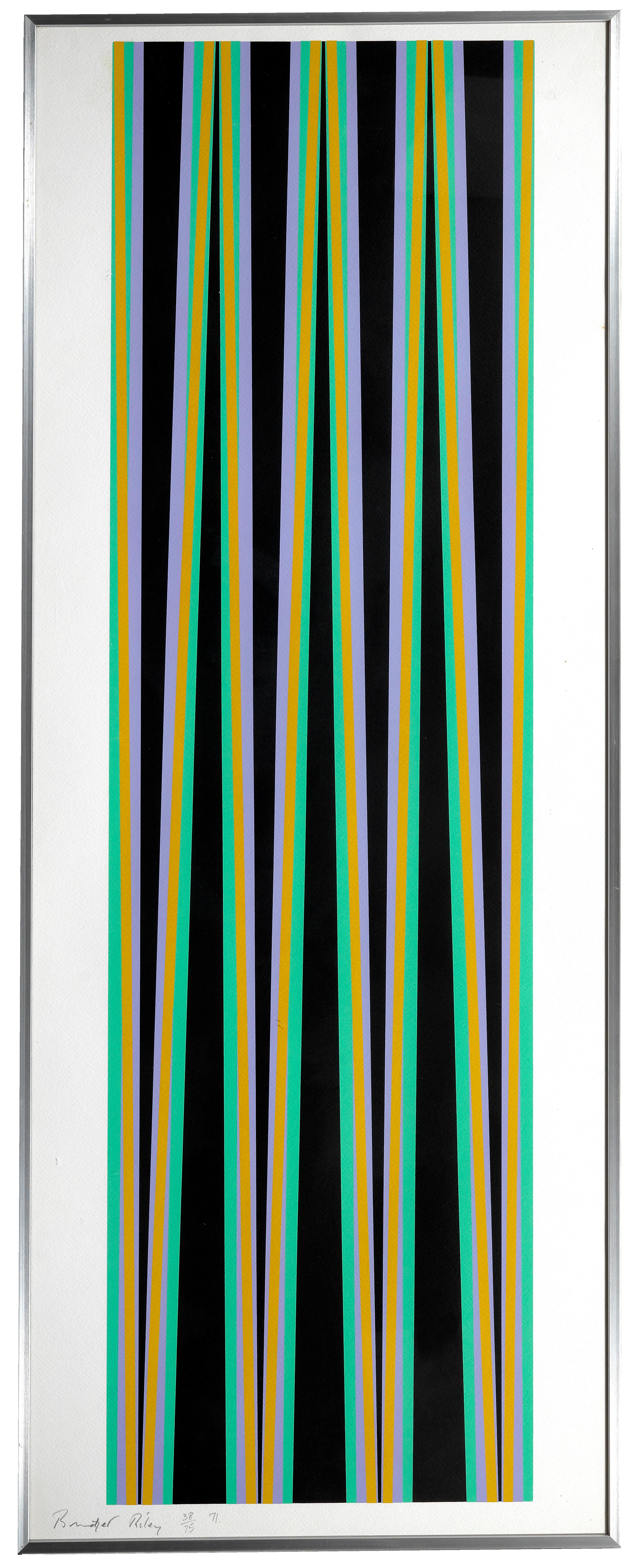Untitled (Elongated Triangles 6) - Print by Bridget Riley