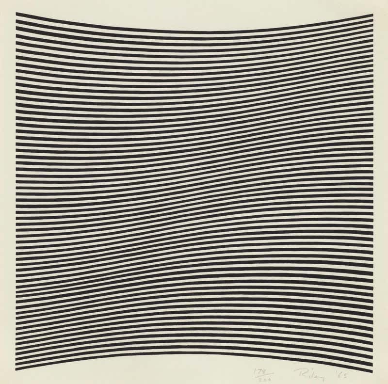 Bridget Riley - Rose Horizontal -- Screen Print, Stripes, Patterns, Op ...