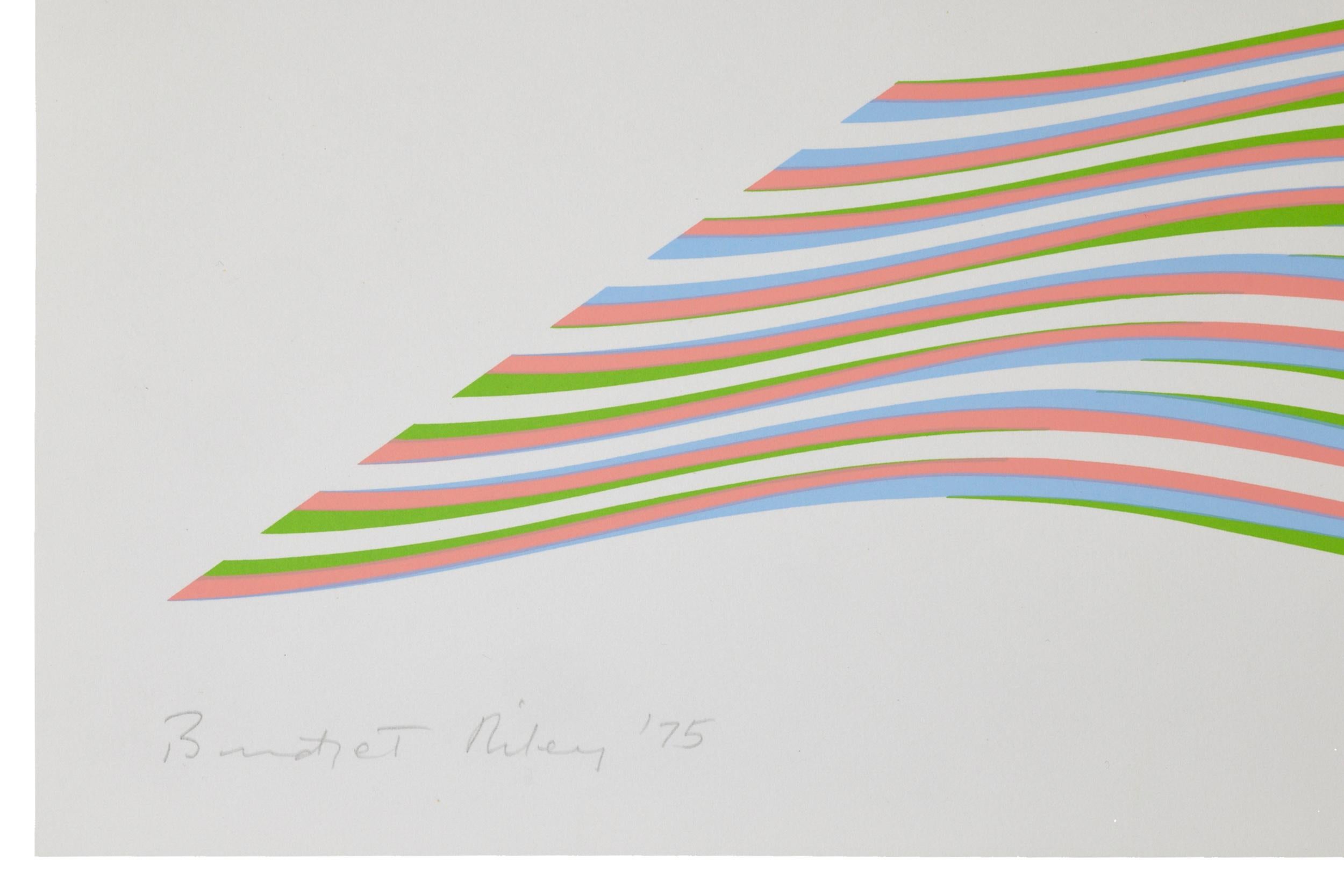 Untitled [Wave] -- Screen Print, Stripes, Lines, Op Art by Bridget Riley For Sale 2