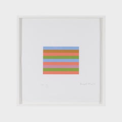 Vista  Bridget Riley, serigrafia astratta a strisce in edizione limitata