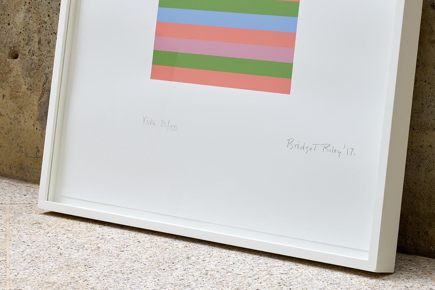 Vista -- Serigrafia, linee orizzontali, Op Art di Bridget Riley in vendita 1