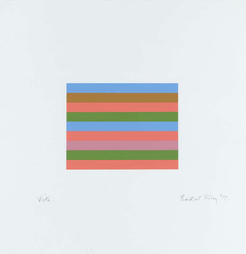 Bridget Riley - Rose Horizontal -- Screen Print, Stripes, Patterns, Op ...