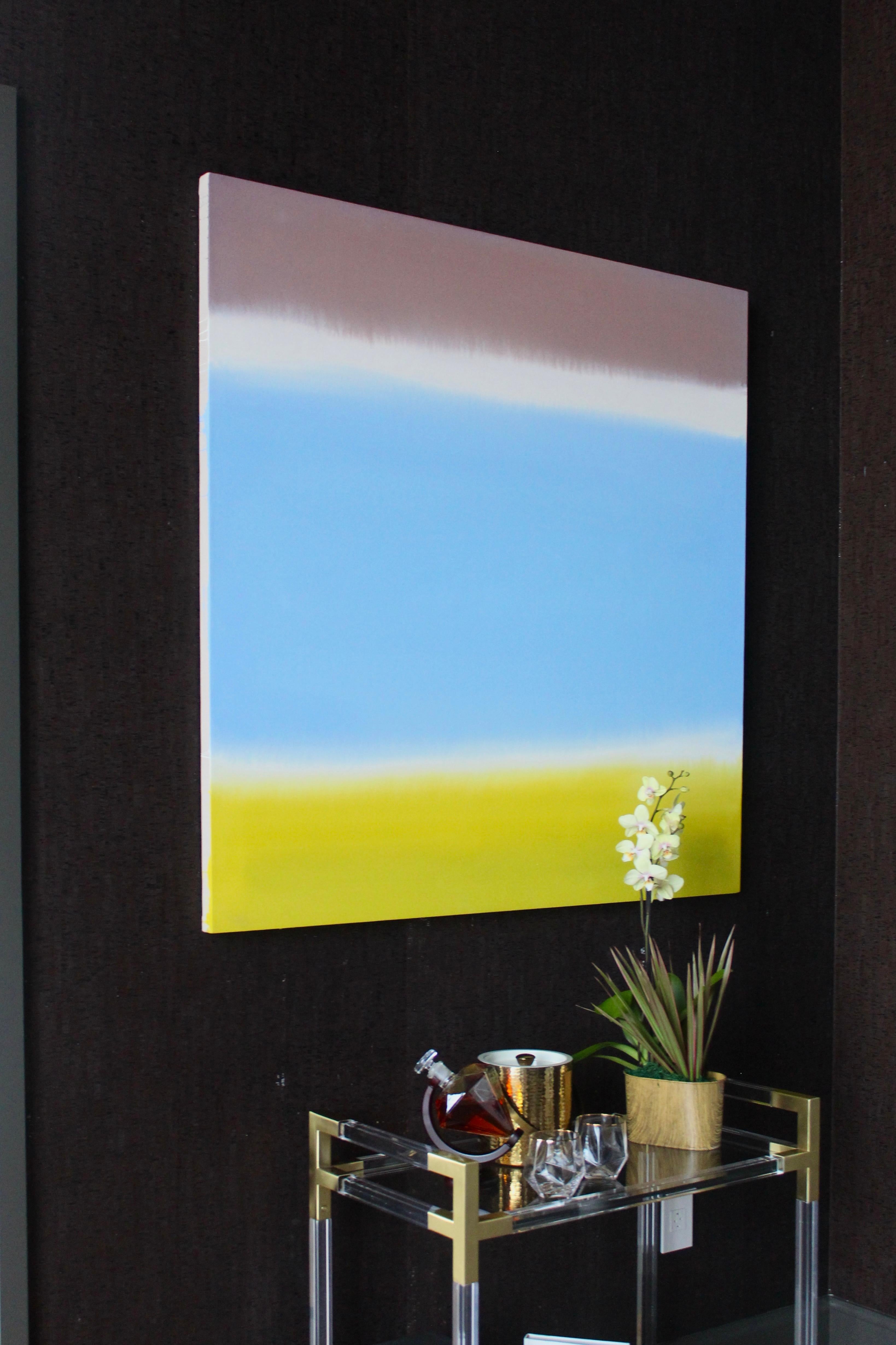 Cette peinture abstraite a fait l'objet d'un article dans Architectural Digest et d'une exposition collective dans le prestigieux penthouse de 250 millions de dollars de la Central Park Tower. 

Peinture acrylique abstraite. Application de type