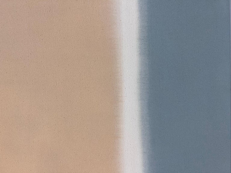 Grey, Orange, Beige Abstract Colorfield painting  For Sale 2