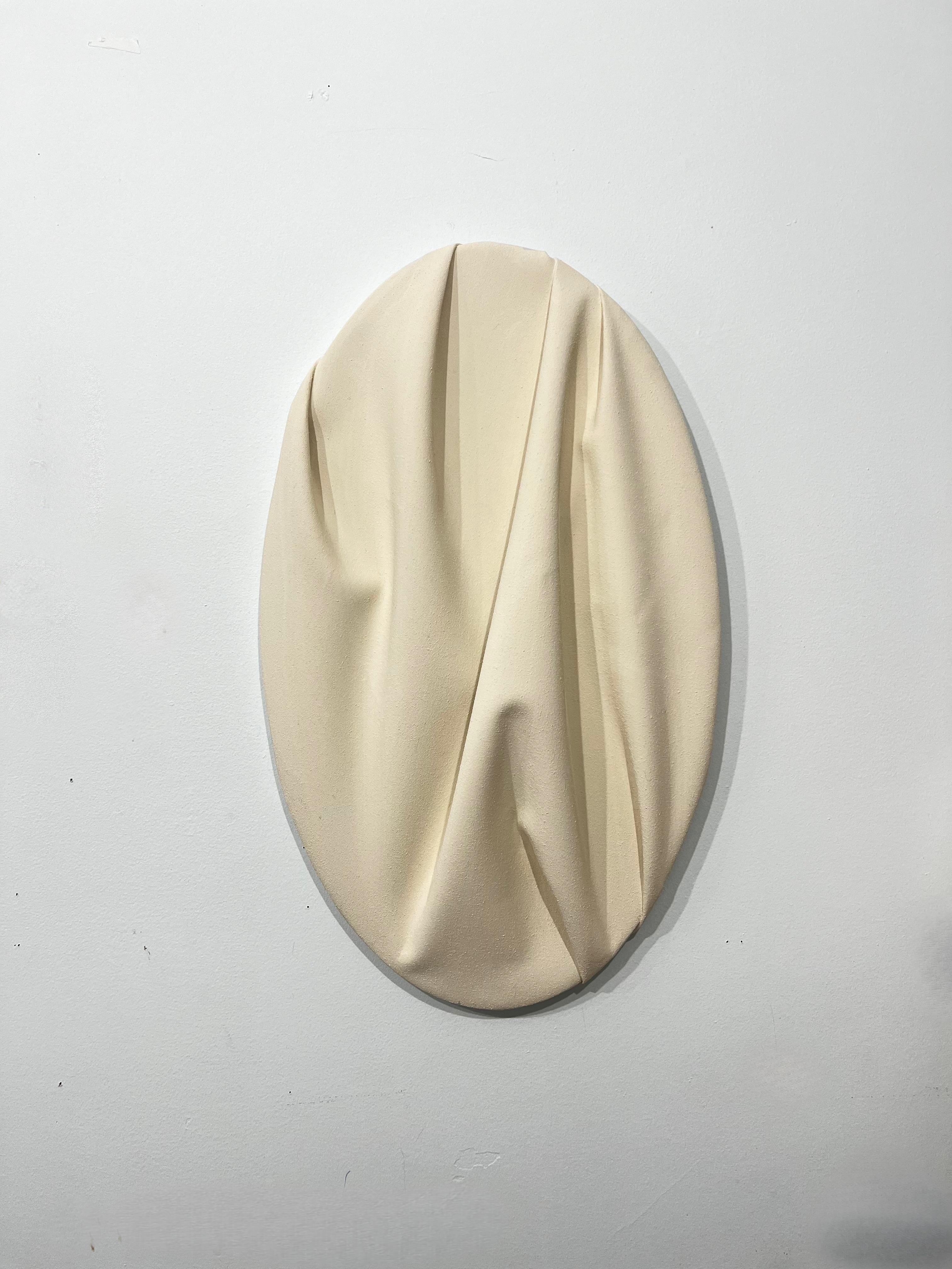 Mothers Milk, Oval Cream Wall Sculpture  For Sale 1