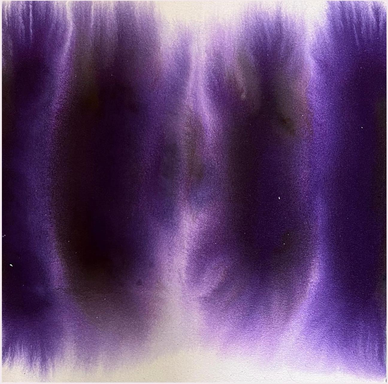 Purple Geometric Abstract Acrylic Painting 