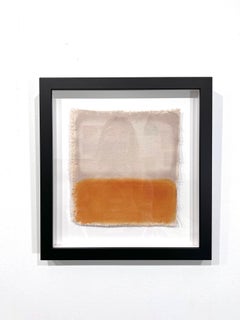 Rectangle Abstract Geometric Painting, Grey and Brown