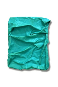 River, Teal Abstract Painting