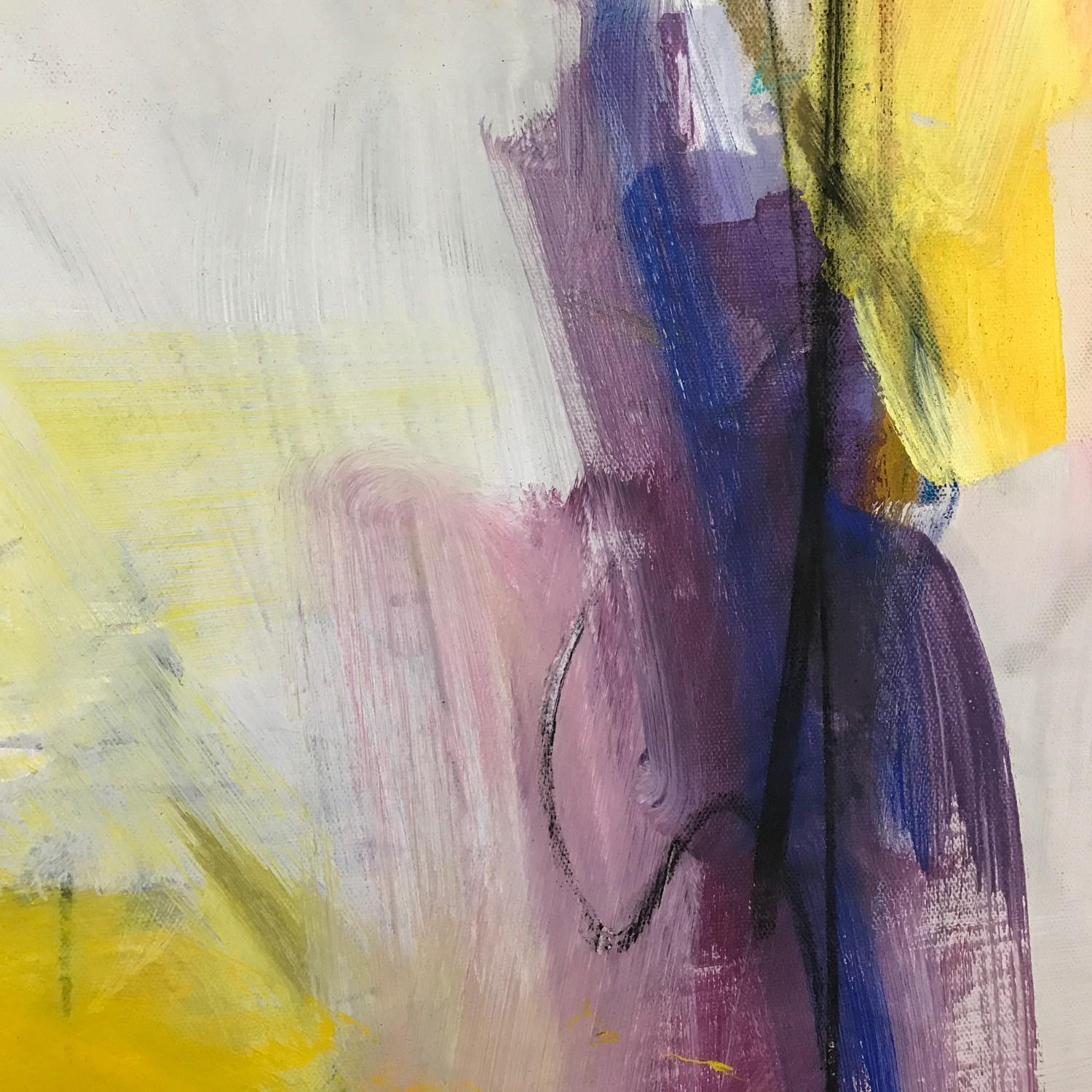 Untitled Yellow - original abstract painting by Bridgette Duran For Sale 4