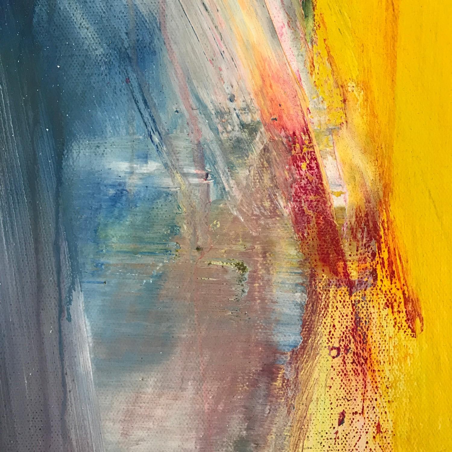 Untitled Yellow - original abstract painting by Bridgette Duran For Sale 5
